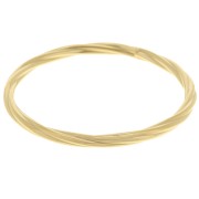 Bracelet jonc torsadé 63.5 mm - Acier inoxydable 304L Doré x1|raw }}