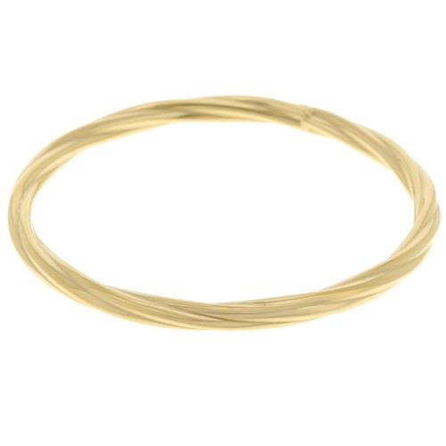 Bracelet jonc torsadé 63.5 mm - Acier inoxydable 304L Doré x1