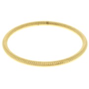 Bracelet jonc strié - 65 mm - Acier inoxydable 304L Doré x1|raw }}