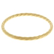 Bracelet jonc strié effet ondulé 64 mm - Acier inoxydable 304L Doré x1|raw }}