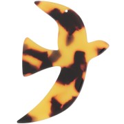 Pendentif oiseau en acétate 49x36mm exclu Perles&Co - Ecaille de tortue - Marron