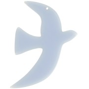 Pendentif oiseau en acrylique translucide 49x36mm exclu Perles&Co - Bleu glacier
