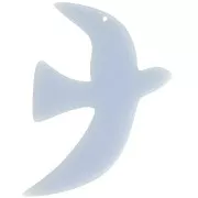 Pendentif oiseau en acrylique translucide 49x36mm exclu Perles&Co - Bleu glacier