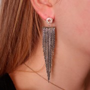 Pendentif chaine serpentine 80 mm rhodié HQ x1