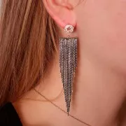 Pendentif chaine serpentine 80 mm rhodié HQ x1