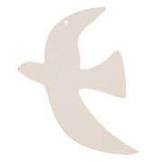 Pendentif oiseau en acetate translucide 49x36 mm exclu Perles&Co - Orange x1