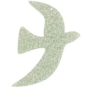 Pendentif oiseau en acrylique 49x36 mm exclu Perles&Co - Pailleté vert mousse x1|raw }}