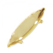 Serti griffe navette PureCrystal 11x3 mm doré x1
