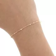 Chaîne maille gourmette 1.4 mm Doré à l'or fin x1m