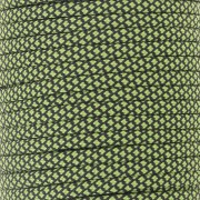 Cordon Paracorde - corde de parachute plate 4 mm - Vert - Noir x1m|raw }}