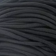 Cordon lacet en polyester 4 mm - Noir x1m