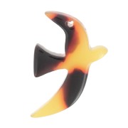 Breloque oiseau en acétate 15x10 mm exclu Perles&Co - Ecaille de tortue - Marron|raw }}