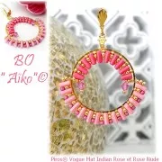 Perles en verre Piros® par Puca® 2x5 mm - Vogue Indian Rose Mat x10g