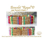 Perles en verre Piros® par Puca® 2x5 mm - Vogue Mauve Mat x10g