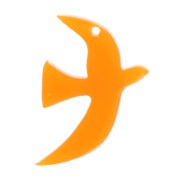 Breloque oiseau en acetate translucide 15x10 mm exclu Perles&Co - Orange x1
