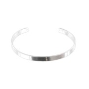 Bracelet jonc plat à décorer 15 cm en Argent 925 x1|raw }}