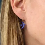 Breloque oiseau en acrylique transparente 15x10 mm exclu Perles&Co - Bleu roi x1