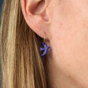 Breloque oiseau en acrylique 15x10 mm exclu Perles&Co - Pailleté doré x1