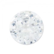 Pendentif rond en Oxyde de Zirconium 8 mm Crystal x1|raw }}