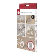 Moule en silicone 26x14.5 cm - 5 formes Nichoirs et Oiseaux - Gris x1