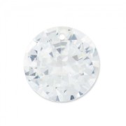 Pendentif rond en Oxyde de Zirconium 6 mm Crystal x1