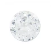 Pendentif rond en Oxyde de Zirconium 6 mm Crystal x1