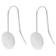 Crochets d'oreilles plateau pour cabochon fond plat 10 mm - Argenté x2|raw }}