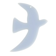 Pendentif oiseau en acrylique translucide 35x25mm exclu Perles&Co - Bleu glacier
