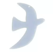 Pendentif oiseau en acrylique translucide 35x25mm exclu Perles&Co - Bleu glacier