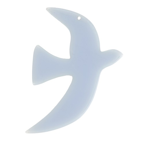 Pendentif oiseau en acrylique translucide 35x25mm exclu Perles&Co - Bleu glacier