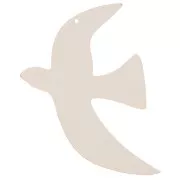 Pendentif oiseau en acetate translucide 35x25 mm exclu Perles&Co - Orange x1