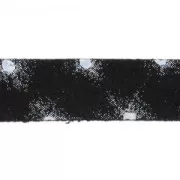 Lacet cuir 10 mm Scintillant Noir x30cm