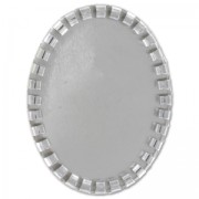 Médaillon modulable pour cabochon 25x18 mm rhodié x1