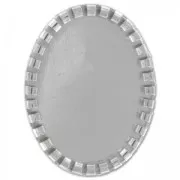 Médaillon modulable pour cabochon 25x18 mm rhodié x1