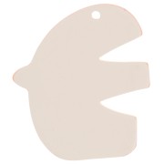 Pendentif oiseau en acétate translucide 30x26 mm - Orange x1