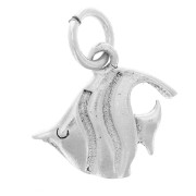 Breloque poisson 11x10 mm avec anneau ouvert- Argent 925 x1