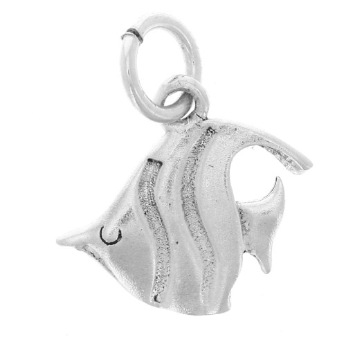 Breloque poisson 11x10 mm avec anneau ouvert- Argent 925 x1