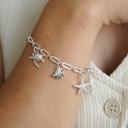 Breloque poisson 11x10 mm avec anneau ouvert- Argent 925 x1