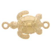 Intercalaire tortue bombé 15x9 mm - Plaqué Or 3 microns x1