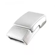 Fermoir aimanté 22x13 mm pour lacet 10 mm argenté vieilli x1