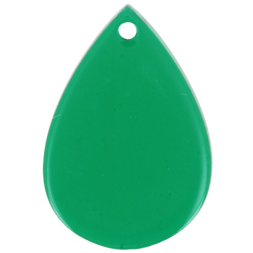 Pendentif goutte 22x15 mm en acétate transparent - Vert foncé x1