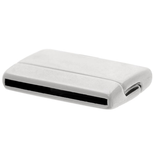 Fermoir aimanté 33x22 mm pour lacet 30 mm - Argenté vieilli x1