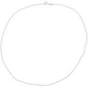 Collier maille Rectangle limée alternée Forçat limée 2 mm - Argent 925 x42cm