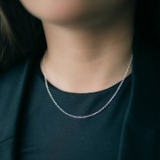 Collier maille Jaseron limée 1.8 mm - Argent 925 x42cm