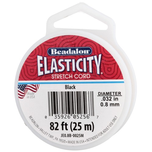 Fil élastique Elasticity 0.8 mm - Noir x25m