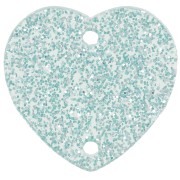 Intercalaire coeur 15x16.5 mm en acrylique - Pailleté bleu givré x1|raw }}