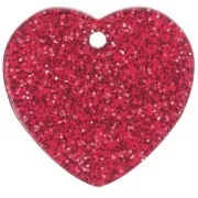 Rouge - Sequin coeur 15x16.5 mm en acrylique - Pailleté rouge x1 Sequin coeur 15x16.5 mm en acrylique - Pailleté rouge x1