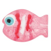 Perle poisson en verre 14x10 mm - Rouge x1|raw }}
