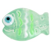 Perle poisson en verre 14x10 mm - Vert clair x1|raw }}