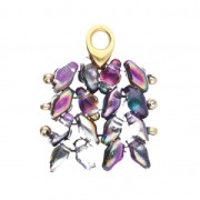 Cymbal Bead Endings - Embout de finition pour SuperDuo 4x6 mm Kolympos - Bronze x1